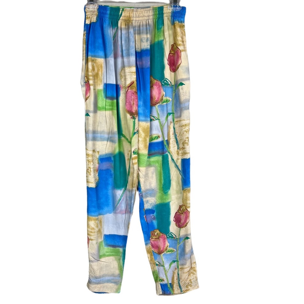 Jams World drawstring floral pants, Size Small